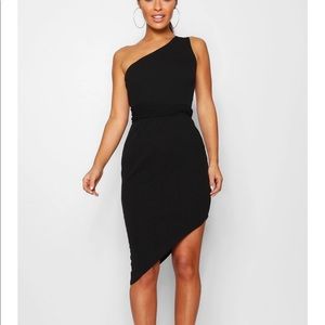 Black asymmetrical dress